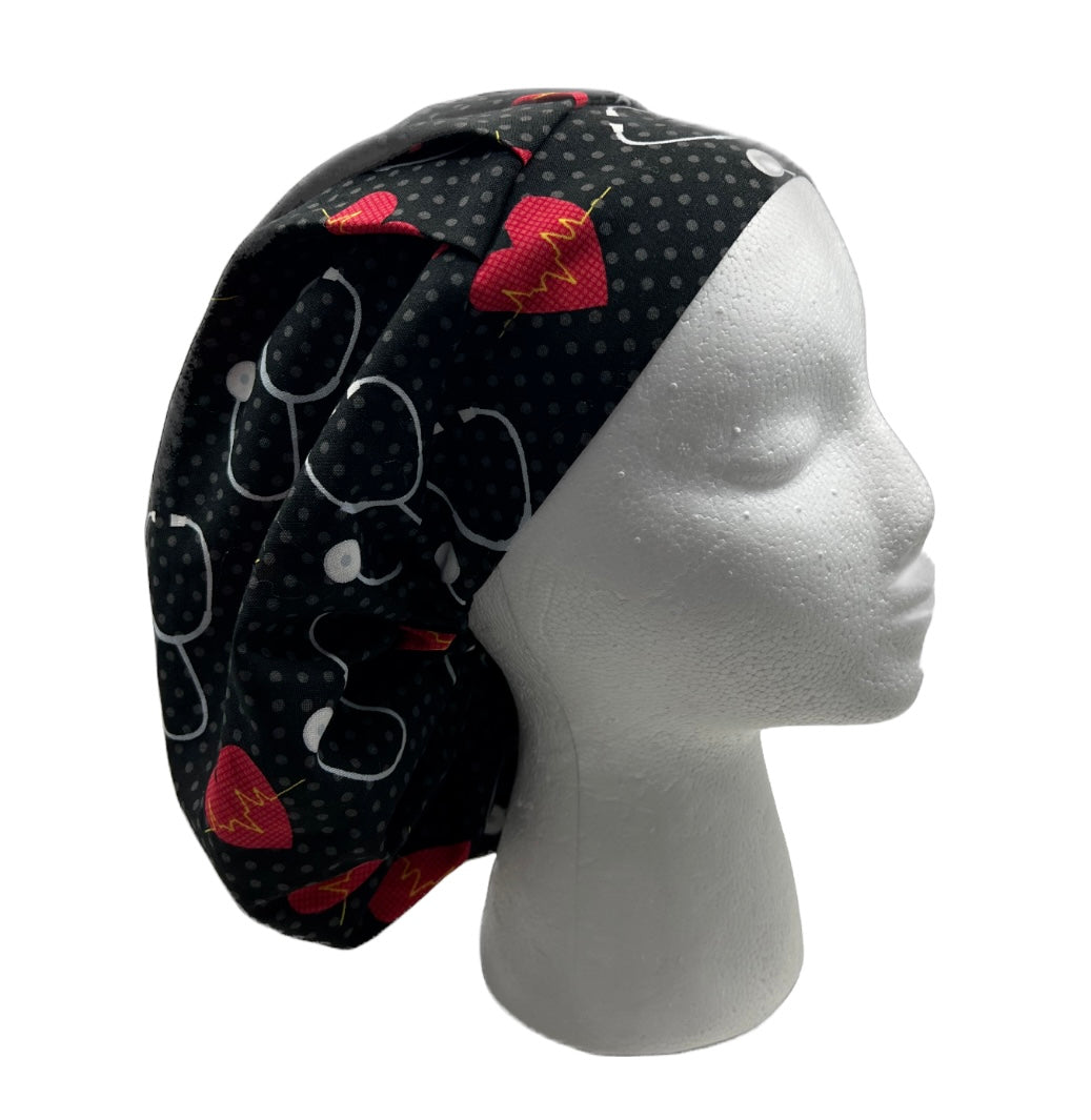 Black Stethoscope Bonnet