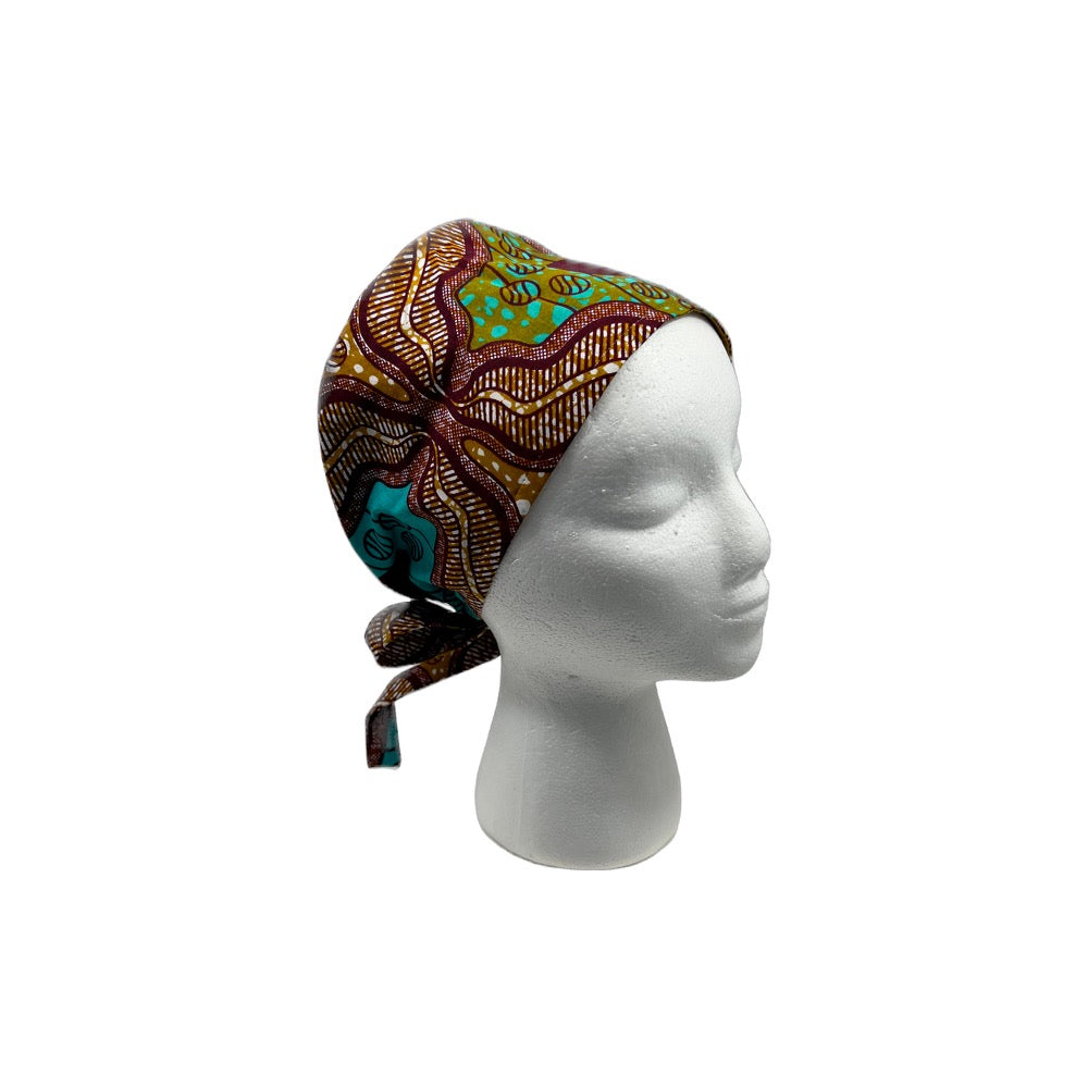 Bronze & Turquoise Surgical Cap