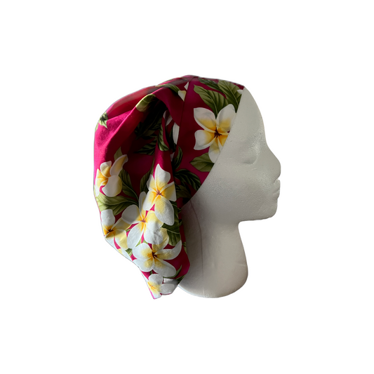 Fuschia Floral Hawaiian Bonnet