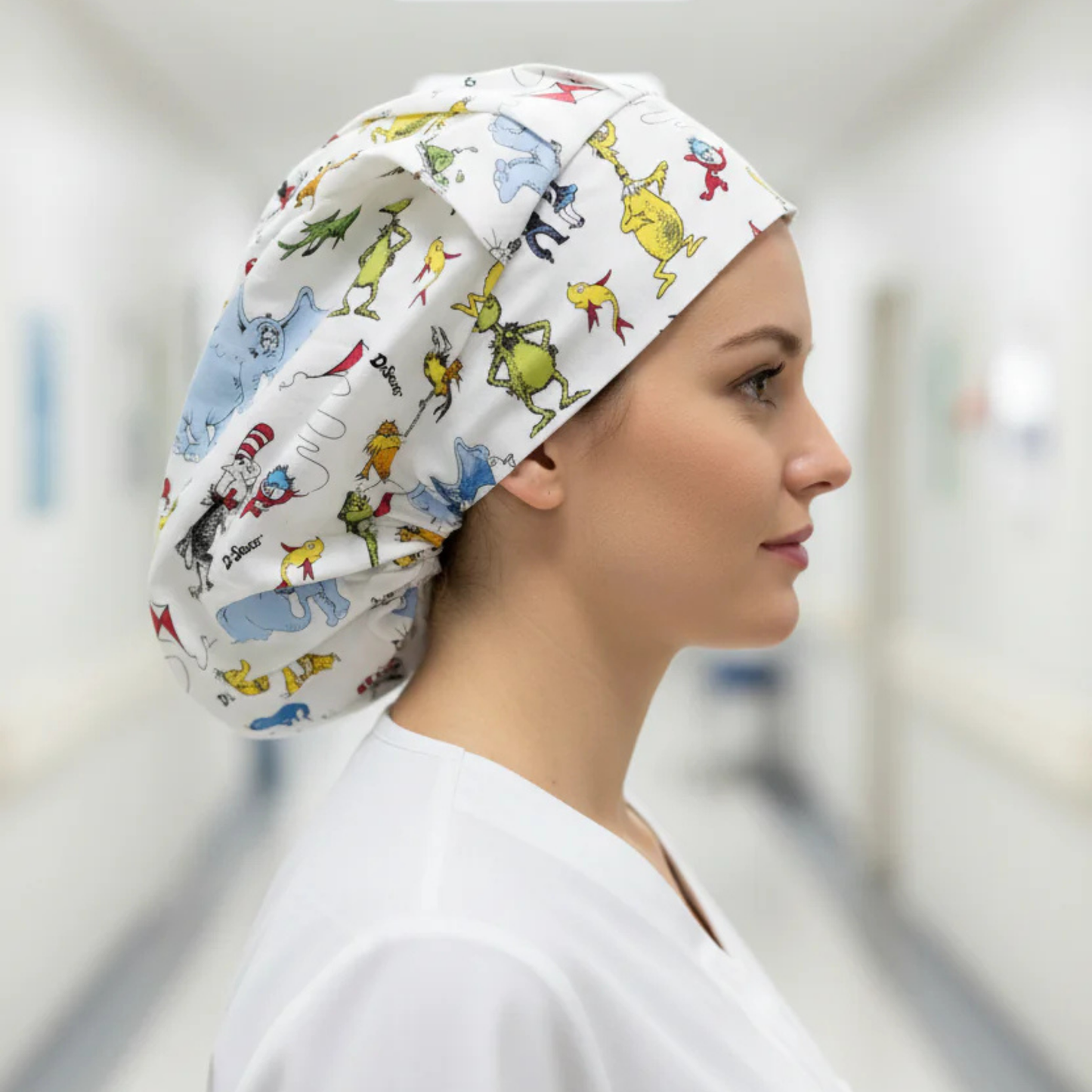 Dr. Seuss White Bonnet
