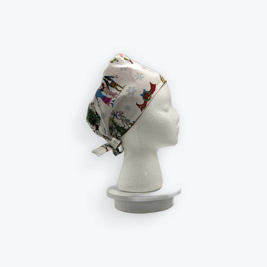 Grinch White Christmas Surgical Cap