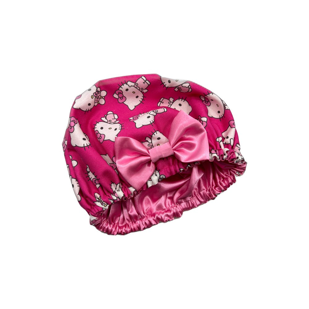 Pink Kitty Baby Bonnet