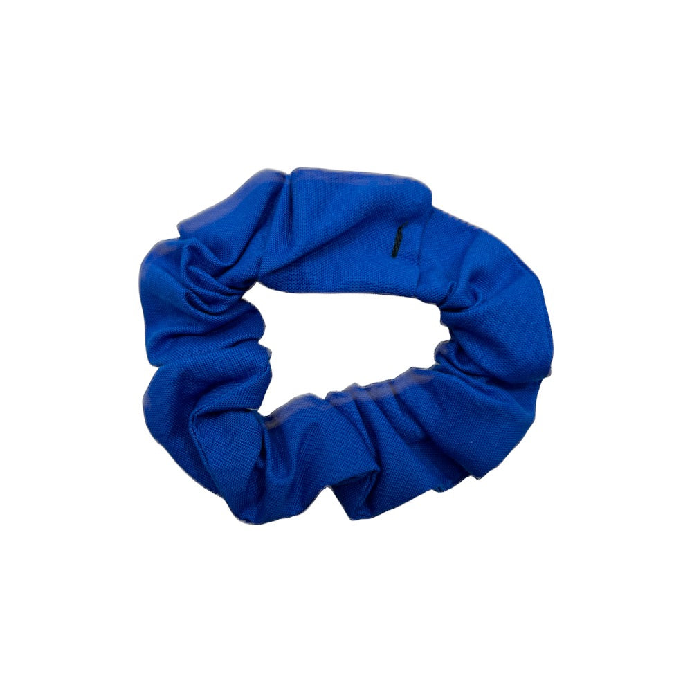 Royal blue cotton scrunchies