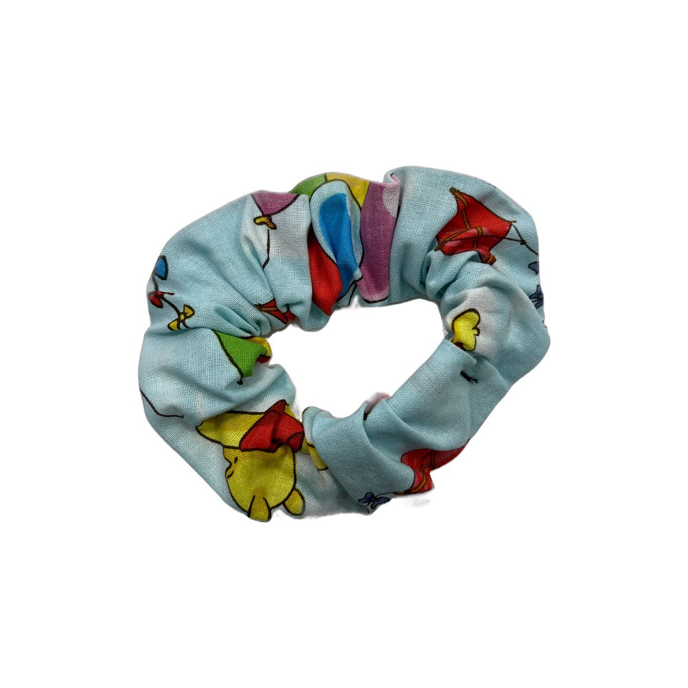 Baby blue bear cotton scrunchie