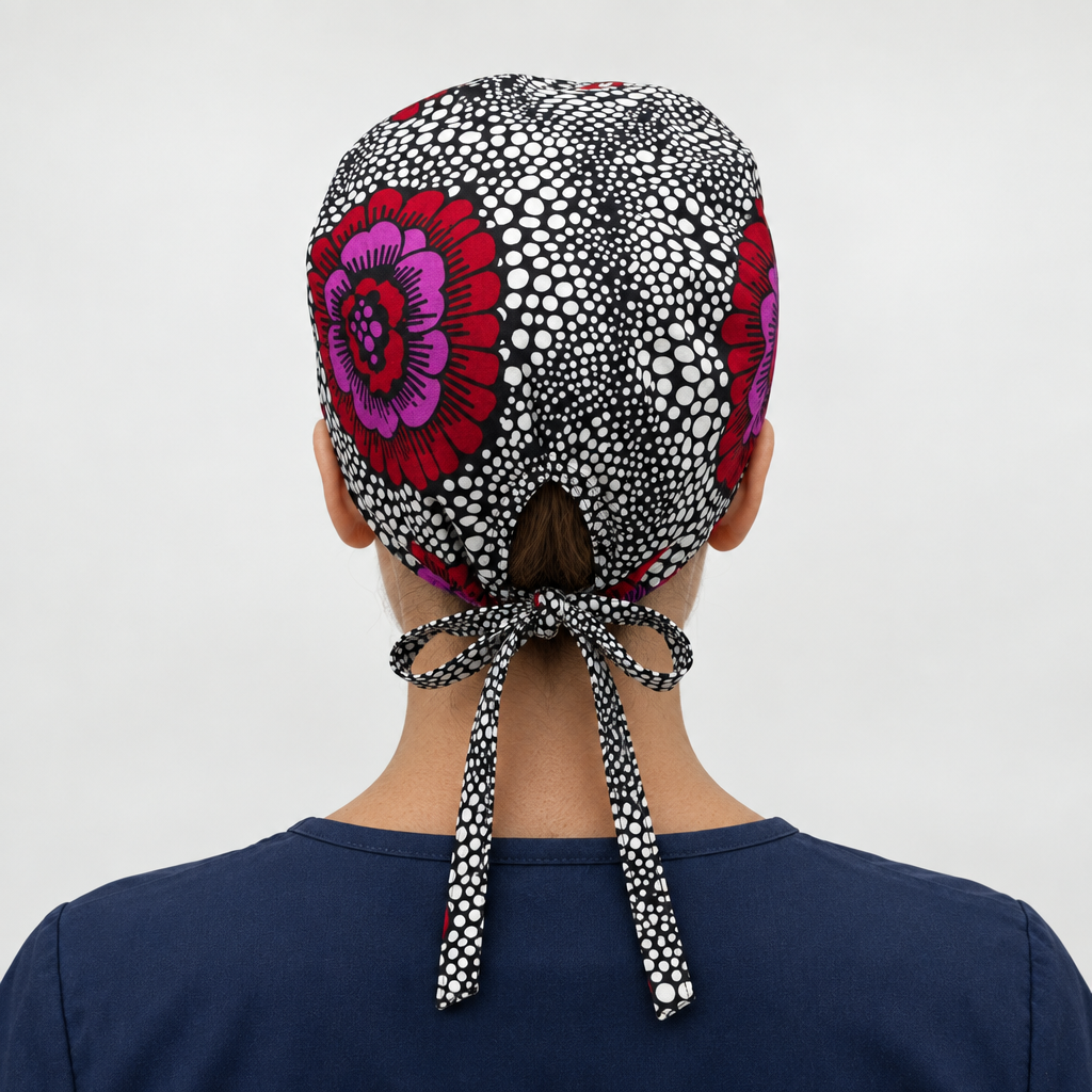 Black Bubbles Floral rear view
