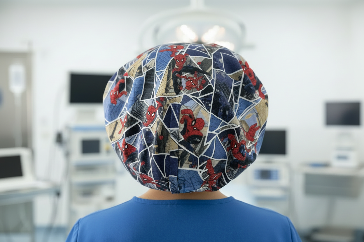 Spiderman Bonnet - Asian Model Back